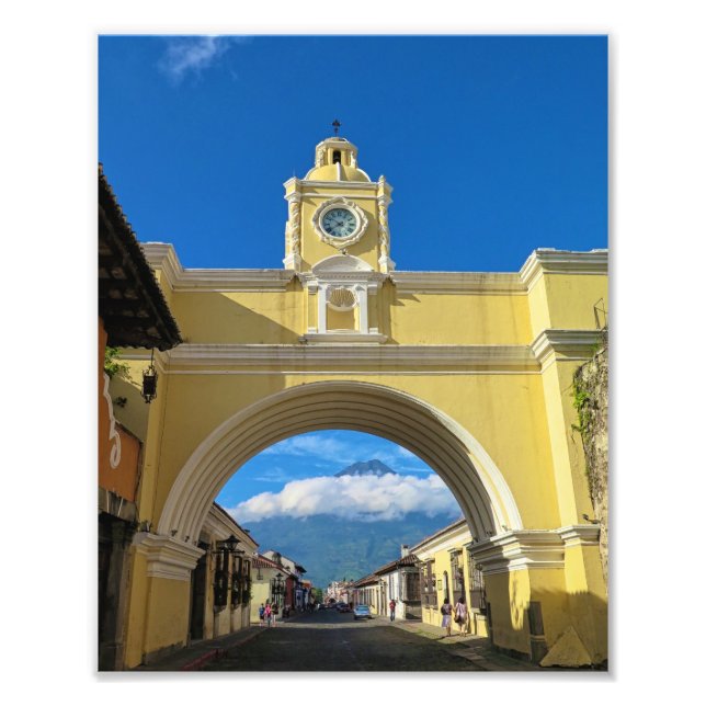 Impression Photo Arc de la Merced avec volcan (Devant)