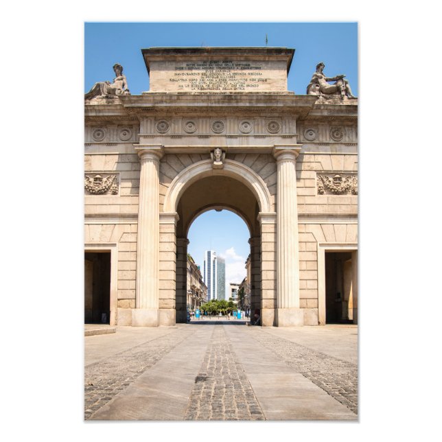 Impression Photo Arc de Triomphe dans le centre-ville de Milan (Devant)