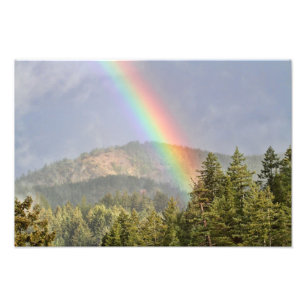 Impression Photo Arc-en-ciel au-dessus des montagnes