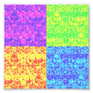 Impression Photo Arc en ciel bulle envelopper pop art