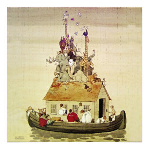 Impression Photo "Arche de Noé" par W Heath Robinson
