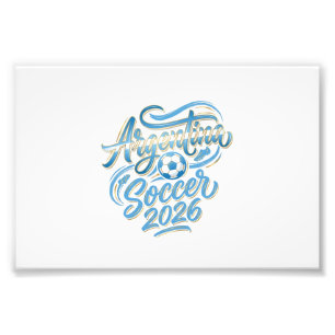 Impression Photo Argentine Football 2026 Football Gras Pays Typogra