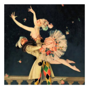 Impression Photo "Arlequin et Columbine" par FX Leyendecker