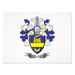 Impression Photo Armoiries de Clark Family Crest