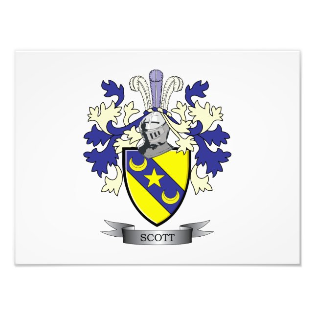 Impression Photo Armoiries de Scott Family Crest (Devant)