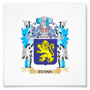 Impression Photo Armoiries d'Evans - Armoiries de la famille