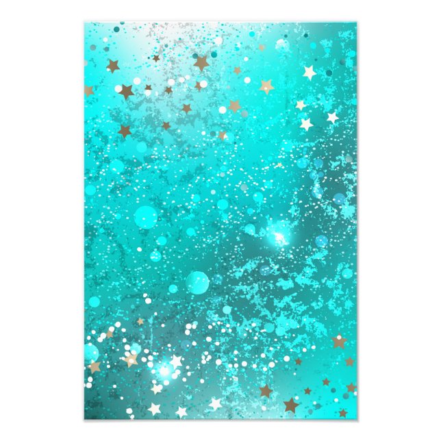 Impression Photo Arrière - plan à huile Turquoise de la menthe (Devant)