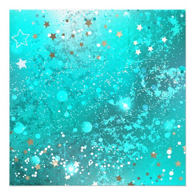 Impression Photo Arrière - plan à huile Turquoise de la menthe (Devant)