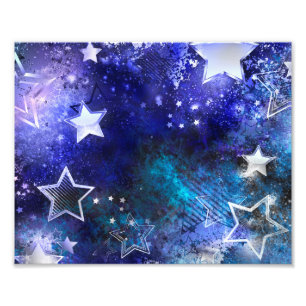Impression Photo Arrière - plan spatial avec étoiles