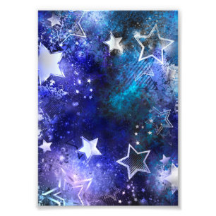 Impression Photo Arrière - plan spatial avec étoiles