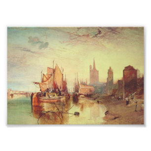 Impression Photo Arrivée d'un bateau à vapeur par Joseph Turner