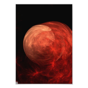 Impression Photo Art abstrait Galaxie rouge