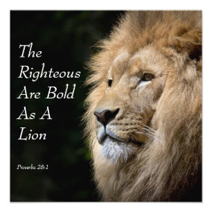 Impression Photo Art Chrétien - Lion - Proverbes 28:1