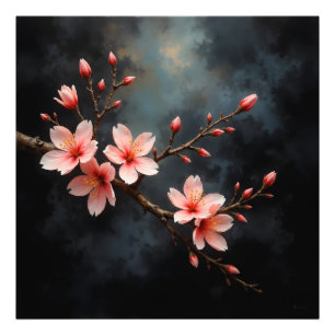 Impression Photo Art de la fleur de pêcher vietnamienne