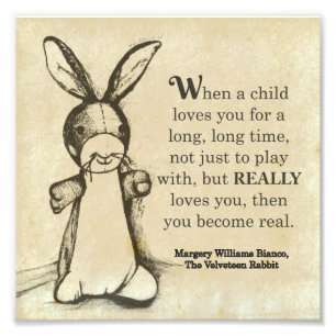 Impression Photo Art de mur de citation de livre de lapin de