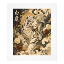 Art du Gardien Tigre Blanc | Mythologie Japonaise