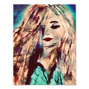 Impression Photo Art Femme Sirène Peinture Décor mur Imprimer