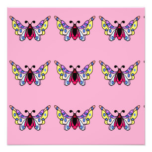 Impression Photo Art papillon folklorique moderne vibrant personnal