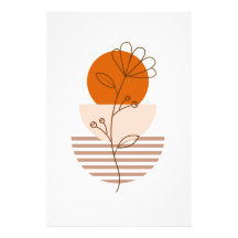 Arte boho flor en un atardecer