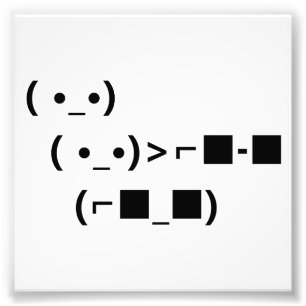 Impression Photo ASCII Unicode Lunettes de soleil traitent avec ell