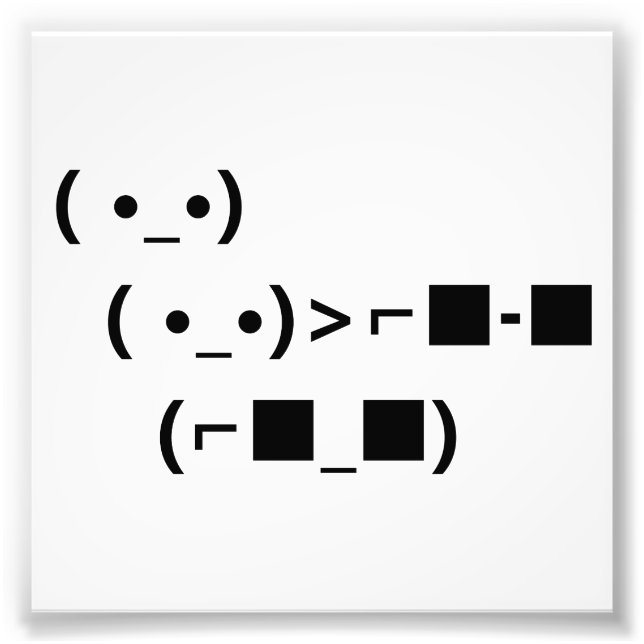 Impression Photo ASCII Unicode Lunettes de soleil traitent avec ell (Devant)