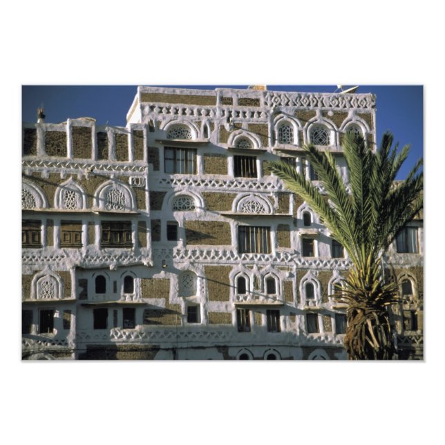 Impression Photo Asie, Yémen, Sanaa. Maison du Yémen. (Devant)