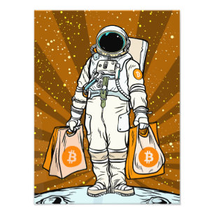 Impression Photo Astronaut BITCOIN-HODL-Crypto