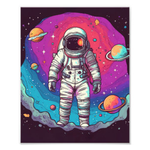 Impression Photo Astronaute Dans L'Espace