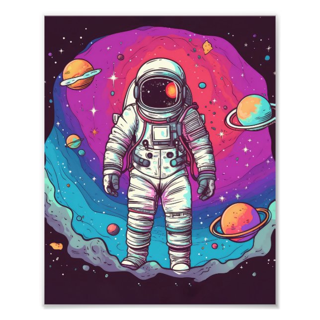 Impression Photo Astronaute Dans L'Espace (Devant)