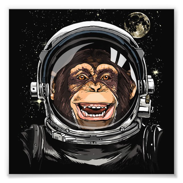 Impression Photo Astronaute singe de l'espace extra-atmosphérique Z (Devant)