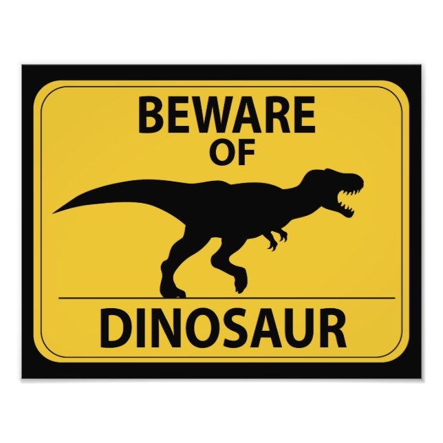 Impression Photo Attention aux dinosaures (Devant)