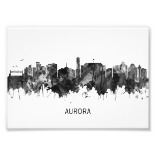 Impression Photo Aurora Colorado Skyline BW