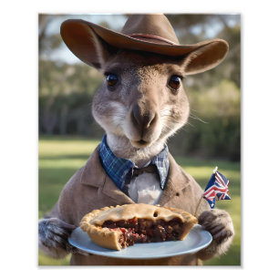 Impression Photo Aussie Kangaroos Aimez Les Pies De Viande Australi