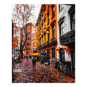 Impression Photo Automne dans le village occidental