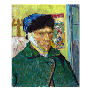 Impression Photo Autoportrait avec oreille déchaînée   Van Gogh  