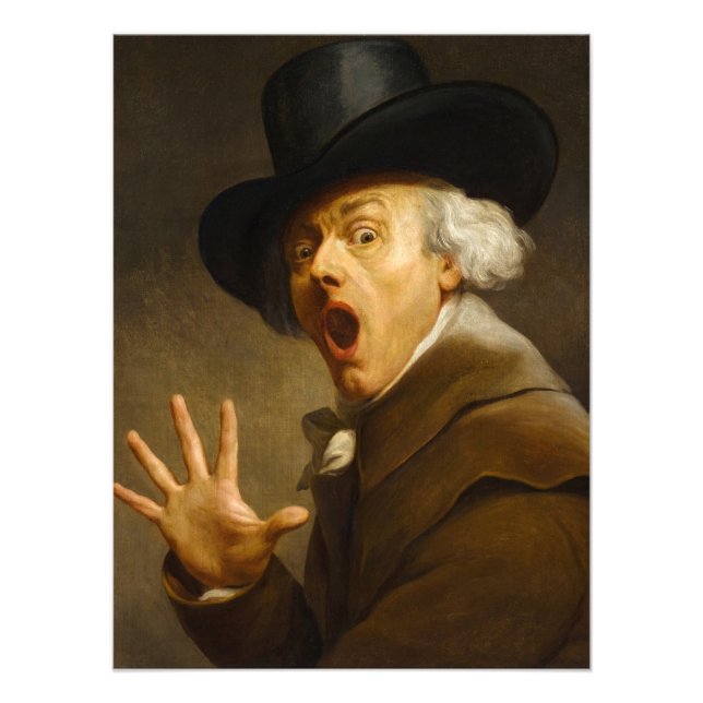 Impression Photo Autoportrait, La surprise de Joseph Ducreux (Devant)