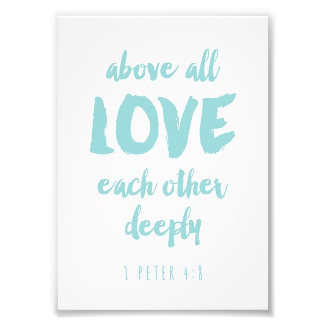 Impression Photo Avant tout amour Bible Verse Imprimer (Devant)