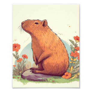 Impression Photo Avec Playful Capybara Delight