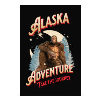 Aventure Bigfoot en Alaska Art Rétro de la Nature