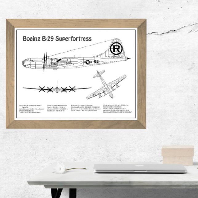 Impression Photo B-29 Superforteresse - Plan directeur de l'avion B (Créateur téléchargé)