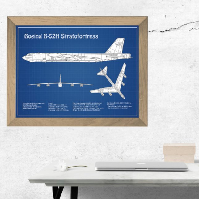 Impression Photo B-52 Stratoforteresse - Plan directeur de l'avion  (Créateur téléchargé)