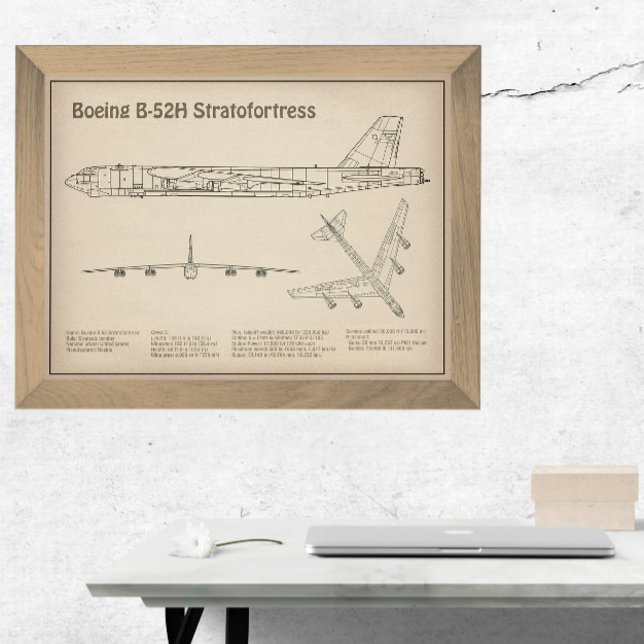 Impression Photo B-52 Stratoforteresse - Plan directeur de l'avion  (Créateur téléchargé)