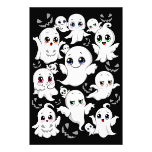 Impression Photo Baby Ghosts Éffrayant mignon Halloween humeur