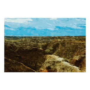 Impression Photo Bad Lands National Park South Dakota Abstrait