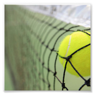 Impression Photo Balle de tennis frappant le filet