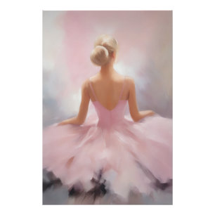 Impression Photo Ballerina peinte en rose