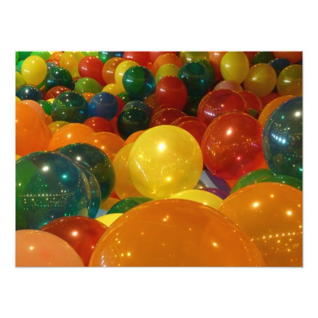 Impression Photo Ballons colorés Design de fête (Devant)