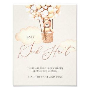 Impression Photo Ballons d'ours Bébé Chasse de soie - Signe