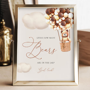 Impression Photo Ballons Ours Chocolat Devinez combien d'ours Signa
