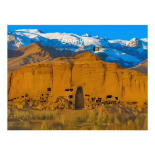 Impression Photo Bamyan, Afghanistan - Vallée de la falaise du Boud